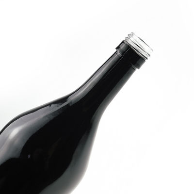 Empty Black Painting Glass Bottle for Whiskey Vodka 500ml 1.75L Screw Cap Bottle