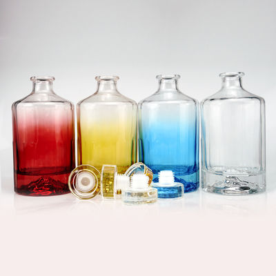 Clear Empty Glass Valcano Bottom Vodka Gin Rum Tequila Whisky Brandy Spirit Bottle 500ml 750ml