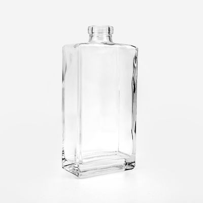 500ml Customized Square Glass Bottle for Gin Whisky Vodka Brandy Cork and Screw Cap