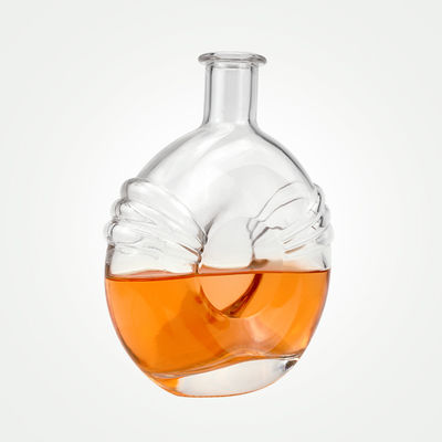 500ml 700ml Clear Glass Bottle With Stopper Cork For BRANDY Acceptable OEM/ODM Unique