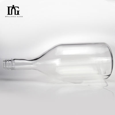 Customized Logo Accepted 1750ml Frosted Glass Vodka Bottle for Empty Cylinder Wine
