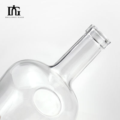 750ml Rum Vodka Liquor Alcohol Glass Bottle with Cork