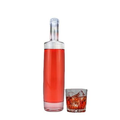 Clear Matte Black Glass Liquor Bottle 700ml 750ml for Nordic Gin Whiskey Vodka Spirit