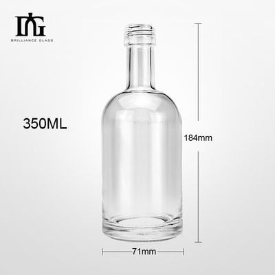 Glass Alcohol Bottles Spirit Vodka Liquor Bottle 350ml 700ml 750ml Nordic Transparent