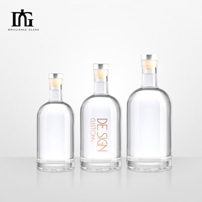 Glass Alcohol Bottles Spirit Vodka Liquor Bottle 350ml 700ml 750ml Nordic Transparent