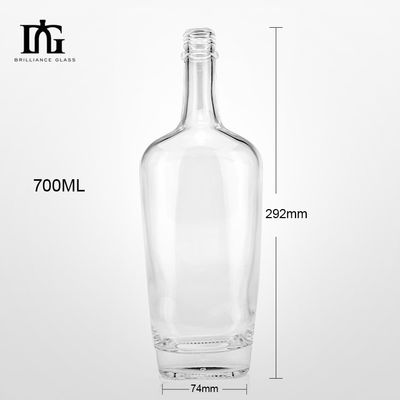 700ml Heavy Bottle Glass Wine Bottle with Screw Cap and Frost Surface Handling