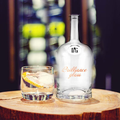 700ml Glass Gin Bottle with Cork Screw Cap Clear Whiskey Rum Spirits Vodka Bottle