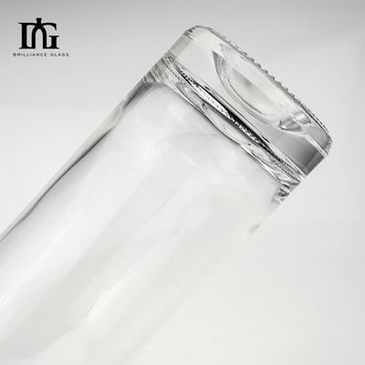 Transparent 700ml Thick Bottom Clear Glass Bottle for Tea Brandy Rum Wine and Juice