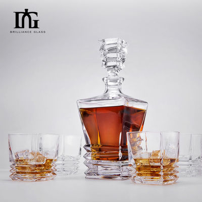 Unique Crystal Glass Liquor Whiskey Decanter With Lid for 700ml Alcohol Rum Wine