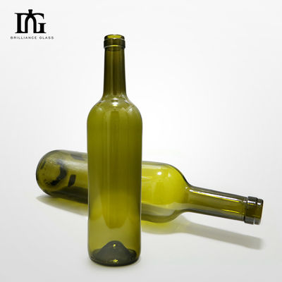 750ml 700ml Red Wine Glass Bottle with Shrink Film and Engraved Surface Handling on Glass