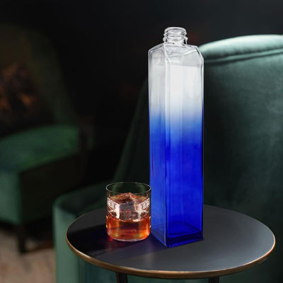 330ml/500ml/700ml/750ml Capacity Square Transparent Glass Bottle for Carbonated Drinks