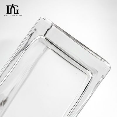 Glass Collar Material Square Clear Flat Shoulder 500ml 700ml Whiskey Bottle with Cork