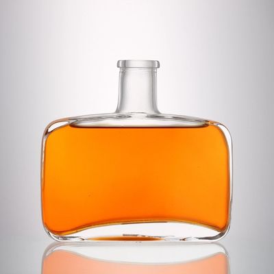 360ml Clear Empty Transparent Bottle for Wine Alcohol Spirits Unique Square Shape