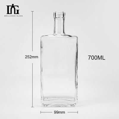 Leak-Free Stopper 500ml Whiskey Glass Bottle for Custom Electroplating and Engraving