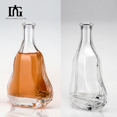 Custom 500ml/1000ml Guitar Glass Whiskey Brandy Glass Bottle for Liquors and Beverages