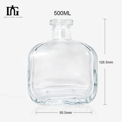 OEM/ODM Accptable 700ml 750ml Oval Shaped Liquor Glass Bottle for Liquors and Beverages