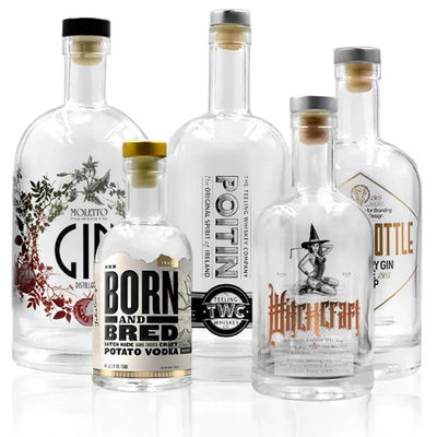 Top-Rated Glass Liquor Bottle 750ml with Embossed Logo and Acceptable Customer's Logo