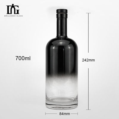 Glass Collar Material 500ml 700ml 750ml Vodka Liquor Bottles for Liquors and Beverages