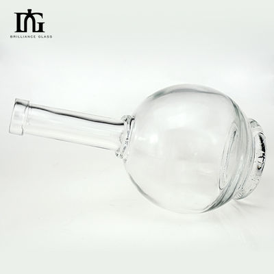 Collar Glass Material 500ml Rum Whiskey Bottle with Customized Screen Printing and More