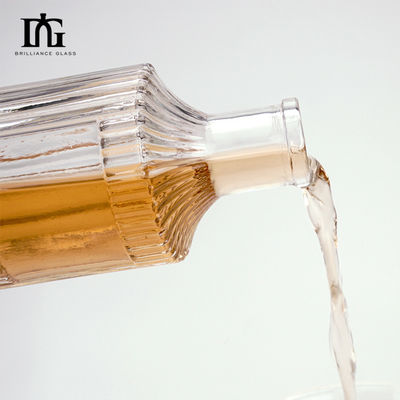 Engraved Transparent Stripe Glass Diffuser Bottle 250ml for Perfume and Aromatherapy