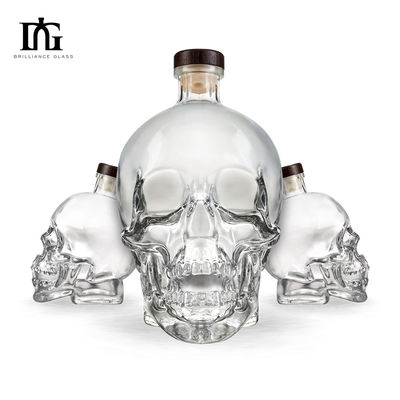 700ml Special Shape Liquor Bottle with Customized Engraved Logo and Cork Screw Cap