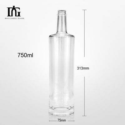 750ml Luxury Crystal Whisky Glass Bottle for Spirit OEM/ODM Frosting Surface Handling