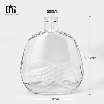 Glass Portable Picnic Wine Table with Cork Screw Cap 500ml/700ml Bottle and Glass Bottle