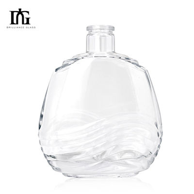 Glass Portable Picnic Wine Table with Cork Screw Cap 500ml/700ml Bottle and Glass Bottle