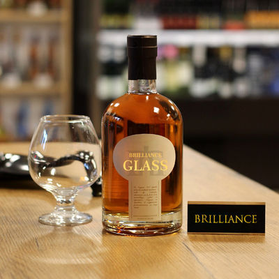 Custom Engraved 350ml Clear Liquor Bottle with Screw Cap and Personalized Logo