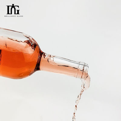 200ml 375ml 500ml 750ml 1000ml round empty flint glass liquor wine gin Whisky Vodka tequila glass bottle with cork lid
