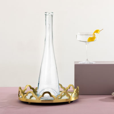 Glass Collar 325ml 750ml Champagne Juice Bottle with Screw Cap and Clear Glass Bottle