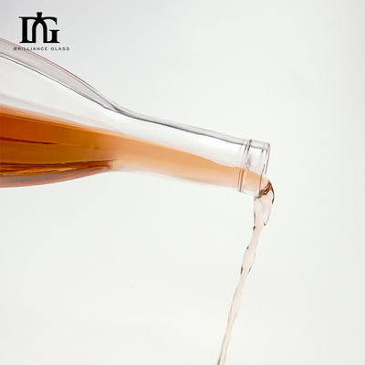 OEM/ODM Acceptable 700ml Empty Long Neck Ice Clear Glass Wine Bottle Champagne Bottle