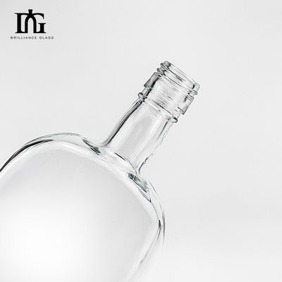 500ml Transparent Vodka Glass Bottle with Sealed Cork and Engraving Surface