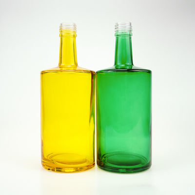 Super Flint Flat Shoulder Glass Bottle for Liquors and Beverages Custom 500ml 750ml