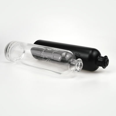 750ml Clear Round Glass Bottle With Cork Stopper for Brandy Gin Rum Vodka Tequila Liquor