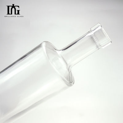 Industrial Beverage 750ml Clear Gin Vodka Ice Wine Glass Bottle with CORK Sealing Type