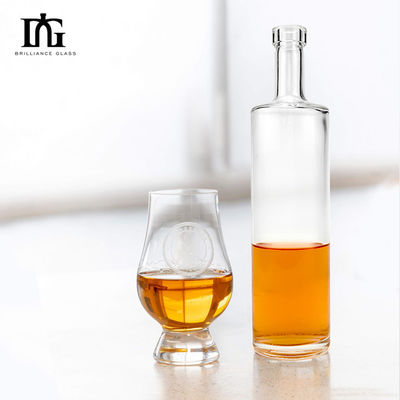 Industrial Beverage 750ml Clear Gin Vodka Ice Wine Glass Bottle with CORK Sealing Type