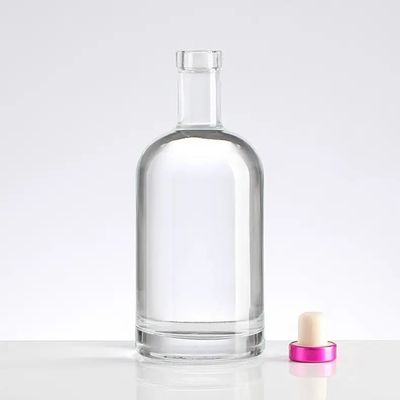 Sealing Type CORK 100ml 200ml 375ml 500ml 750ml Matte Black White Glass Bottle for Gin