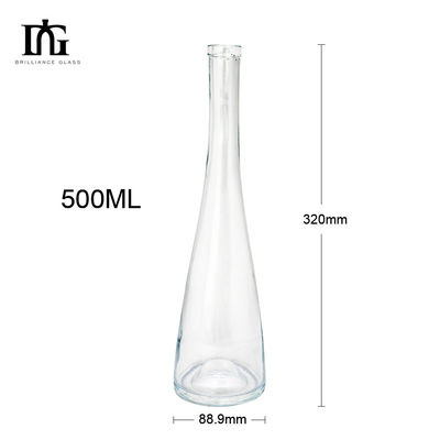 Direct 500ml Empty Clear Glass Alcohol Liquor Gift Bottles with Cork and Screw Cap