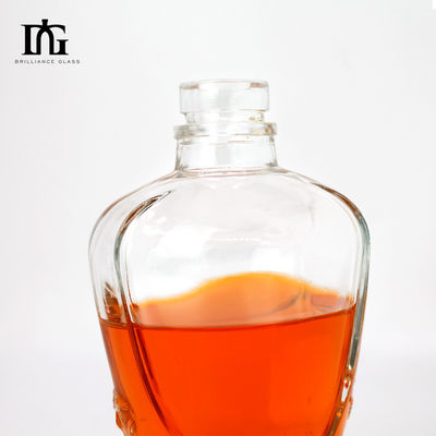 Mini Vodka Glass Bottle Clear Whiskey Bottle with Lid Heavy Duty Base OEM/ODM Accepted