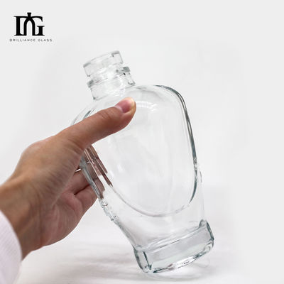 Mini Vodka Glass Bottle Clear Whiskey Bottle with Lid Heavy Duty Base OEM/ODM Accepted