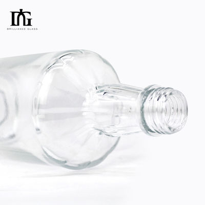 Custom Transparent Glass Bottle for Gin/Brandy 500ml Capacity Acceptable OEM/ODM