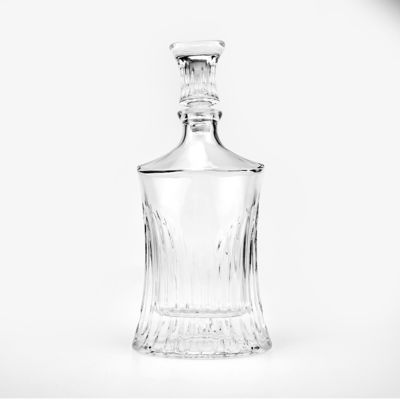 Screen Printing Hot Stamping 750ml Clear Glass Decanter for Liquors and Beverages