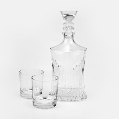 Screen Printing Hot Stamping 750ml Clear Glass Decanter for Liquors and Beverages