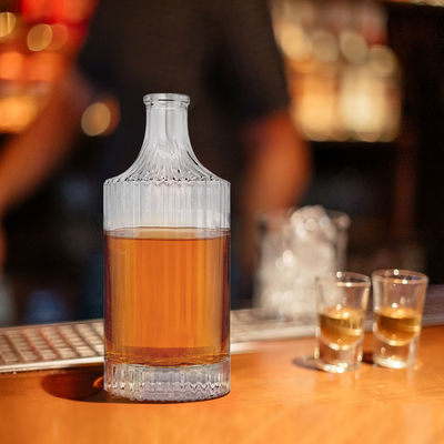 500ml Clear Glass Vodka Liquor Gin Rum Tequila Spirits Bottles with Transparent Design