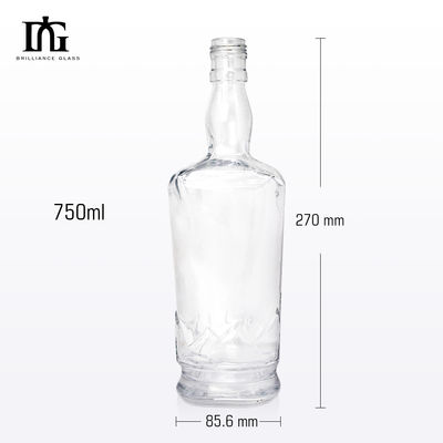 OEM/ODM 700ml 750ml Glass Bottle for Wine Whisky Directly Supply Cap Type Cork Screw Both