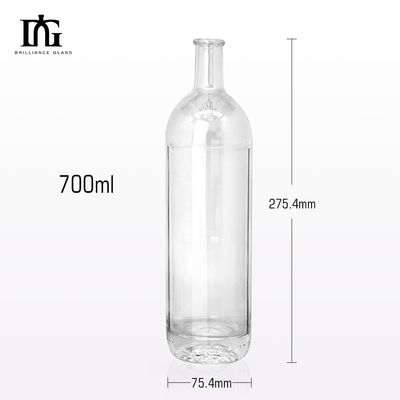700ml Wine Gin Rum Vodka 750ml Whisky Glass Bottle with Hot Stamping Surface Handling