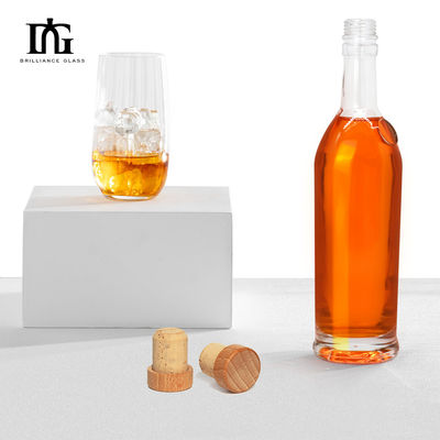 500ml 700ml 750ml Glass Bottles Matte Black Spirits Bottles with Lids and Customization