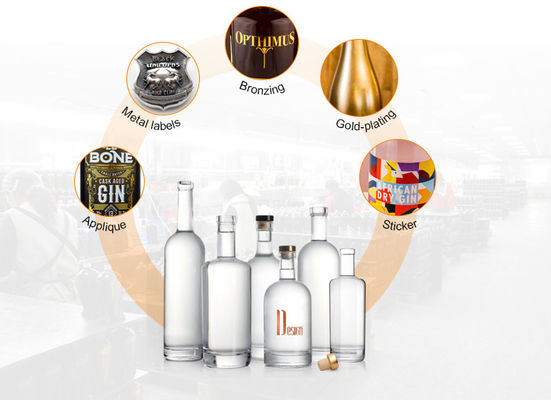 500ml 700ml 750ml Glass Bottles Matte Black Spirits Bottles with Lids and Customization