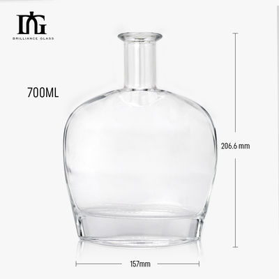 Custom Design 700ml Rum Glass Bottle with Cork Capacity 700ml Sample Provided Freely